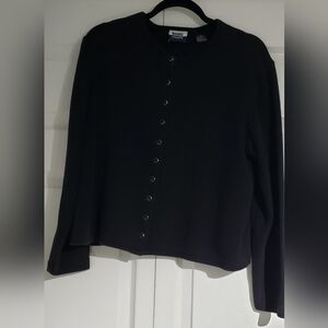 Vintage Basic Concepts Black Size Large long sleeve cardigan